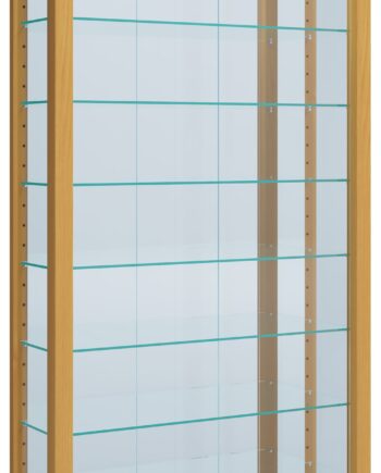 Gulv Vitrineskab  Quot Lumo Maxi Quot  Med Spejl   Inkl  Led Lys  115   59   18 Cm  Farve: Bøg