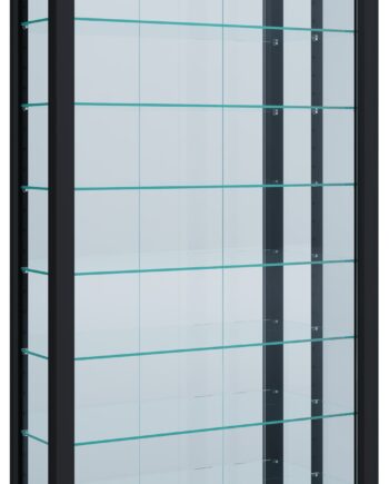 Gulv Vitrineskab  Quot Lumo Maxi Quot  Med Spejl   Inkl  Led Lys  115   59   18 Cm  Sort