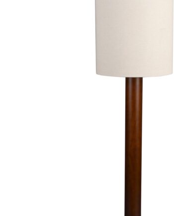 Gulvlampe Dutchbone Jones Mørkebrun Gummitræ ø35 H140 Cm Dæmpbar Vintage Standlampe