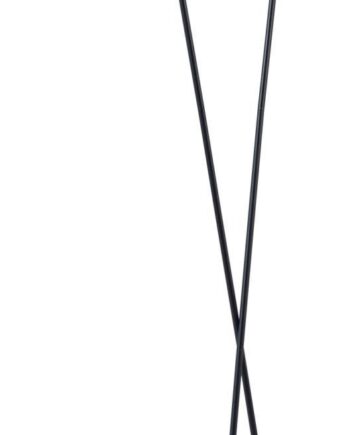 Gulvlampe Kave Home Clemence H152 Cm Sort Metal Med Guld Lampeskærm