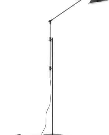 Gulvlampe Kave Home Dione  Artikuleret Sort Metal Standlampe