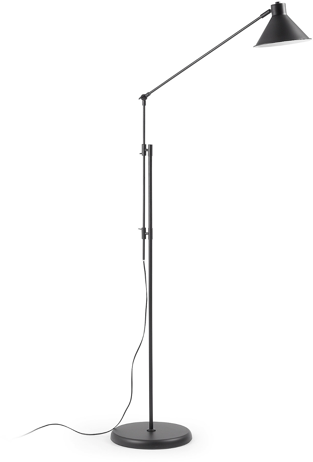 Gulvlampe Kave Home Dione Artikuleret Sort Metal Standlampe