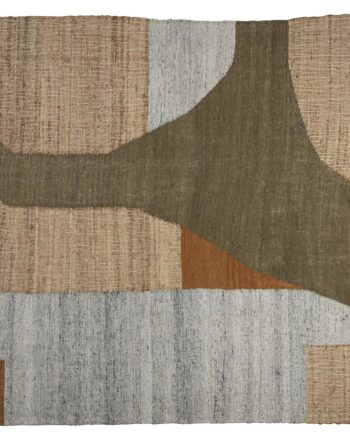 Gulvtæppe Dutchbone Pavilion 200x300 Cm Brungrå  Håndlavet Jute-uld-bomuld Med Asymmetrisk Mønster
