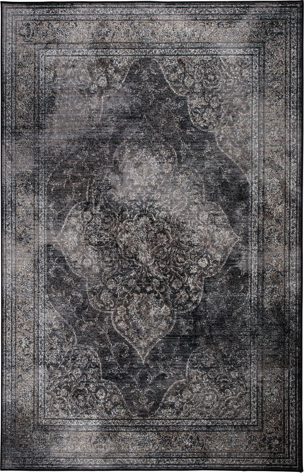 Gulvtæppe Dutchbone Rugged Askegrå 240x170 Cm Viskose Bomuld Polyester