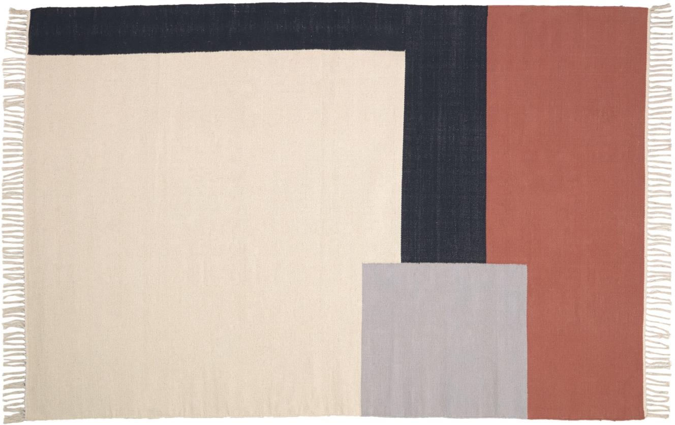 Gulvtæppe Kave Home Cataleya 160x230 Cm Moderne Nordisk Flerfarvet Bomuldstæppe