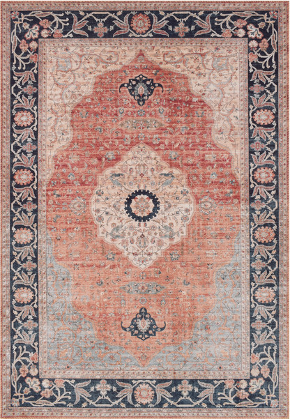 Gulvtæppe Loomery Toucan 200x290 Cm Multifarvet Beige Fladvævet Polyester Med Orientalsk Medallion