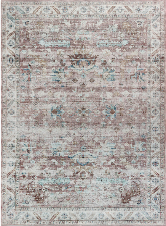 Gulvtæppe Loomery Vintage 230ã 160 Cm Lyserød Blush Chenille Polyester Maskinvaskbart