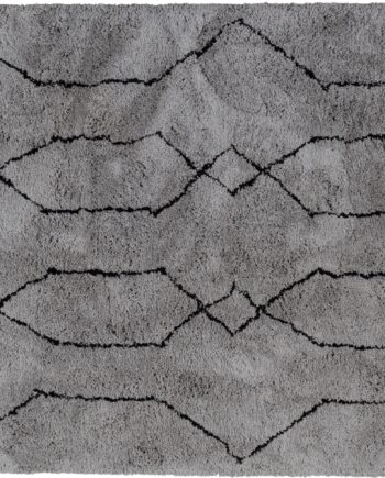 Gulvtæppe Woood Novã  200x300 Cm Grå Sort Polyester   Moderne Grafisk Design