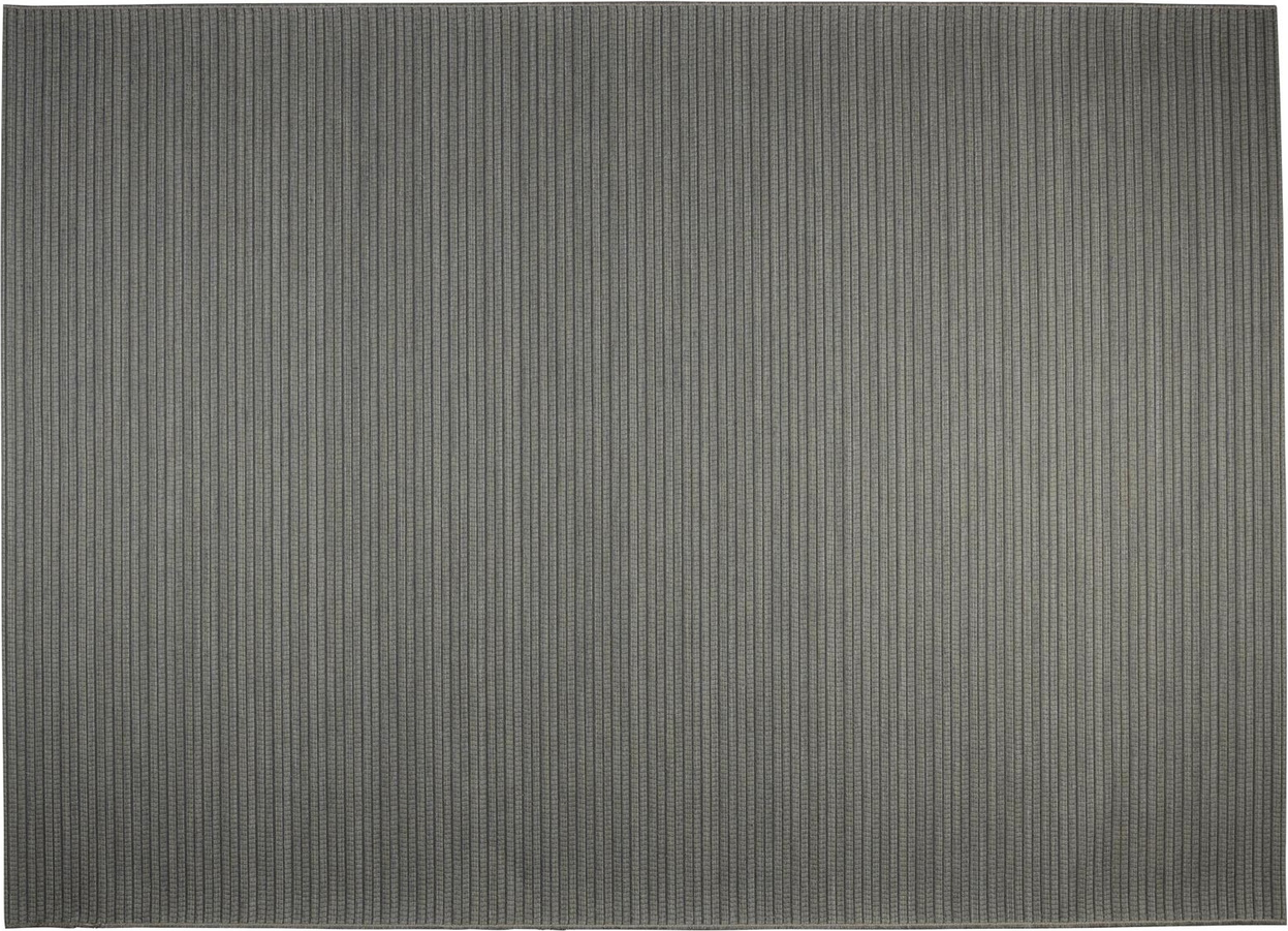 Gulvtæppe Zuiver Waves Mørkegrå 100 Uld 170x240 Cm Rektangulært Stribet Design