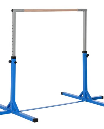Gymnastikstang  13 Niveauer Højdejusterbar  Træ- Og Robust Stålkonstruktion  Lasteevne Op Til 75 Kg  Til    Børn  Indendørs Udendørs  Blå