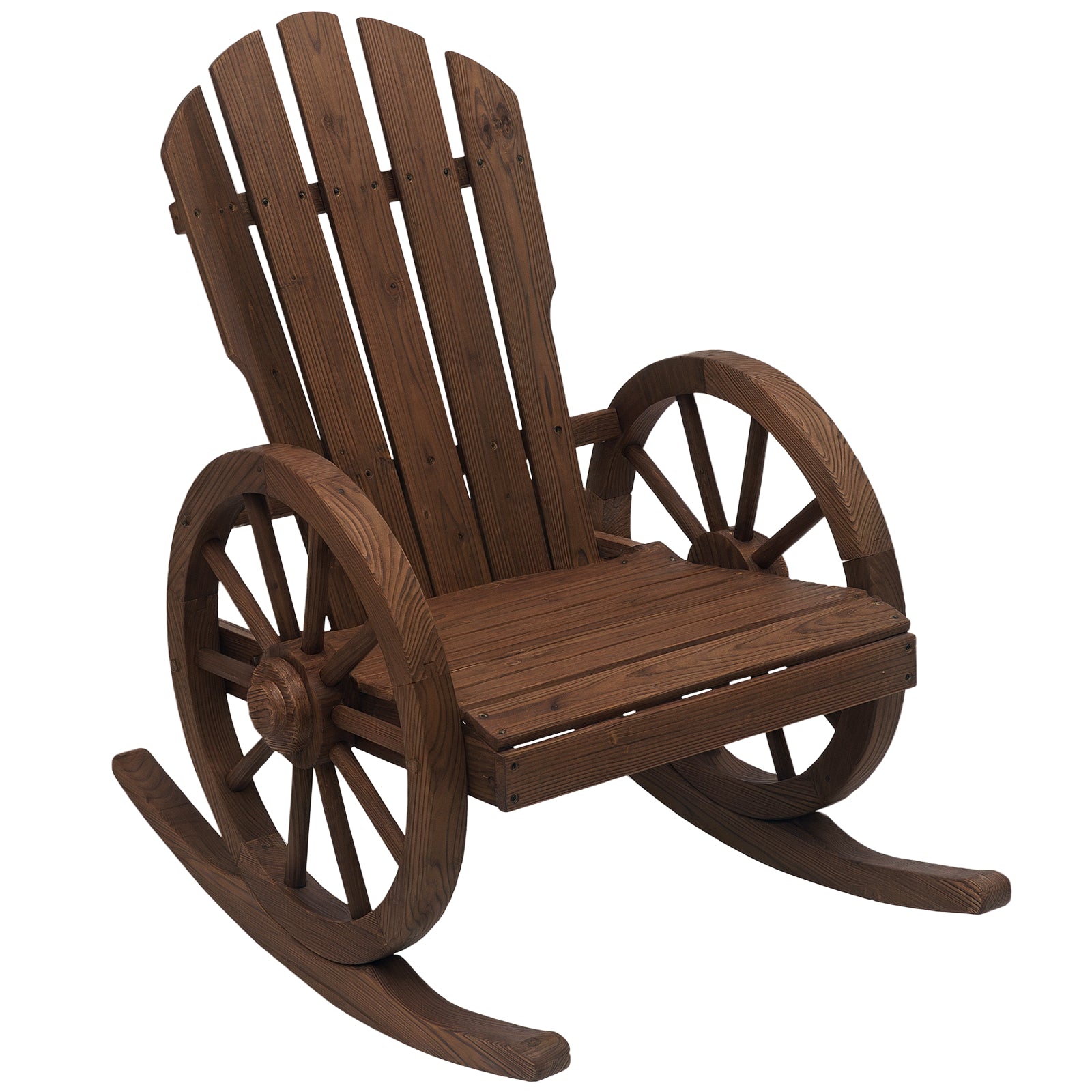 Gyngestol Rustikt Design Forseglet Massivt Træ Vejrbestandig 68 Cm 88 Cm 92 Cm