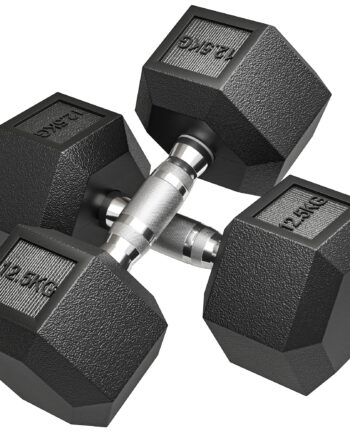 Håndvægte Med Riflet Håndtag  Støbejernshåndvægte      12   Kg Til Hjemmetræning  Fitnesscenter  Styrketræning