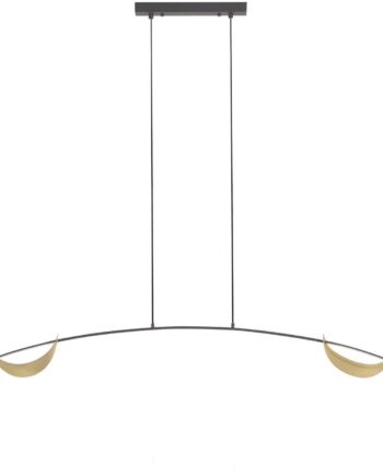 Hængelampe Kave Home Anatolia Led Loftlampe   Sort Metal Med Gylden Mesh