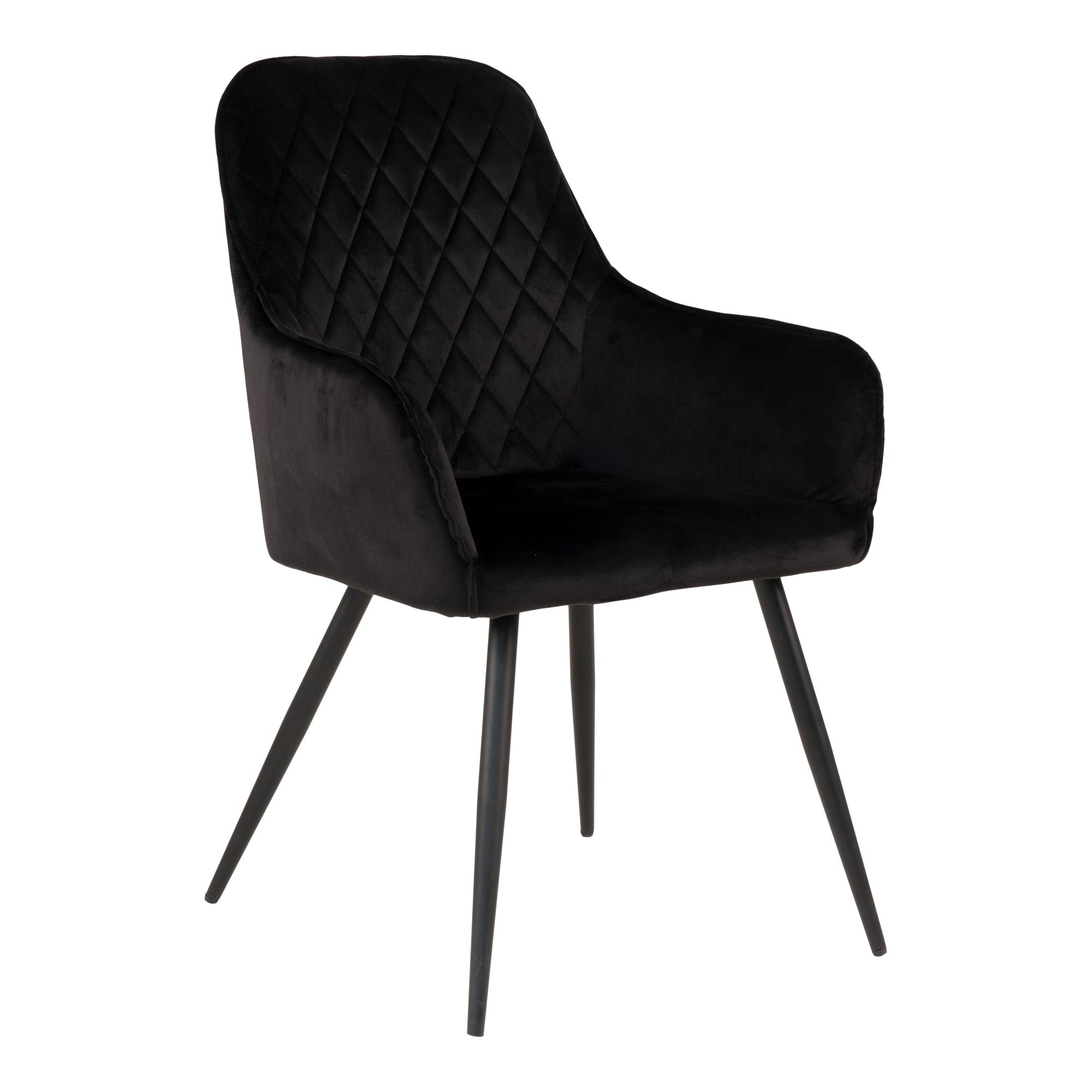Harbo Spisebordsstol Spisebordsstol Velour Sort Sorte Ben Hn1207 Sæt Af Stk