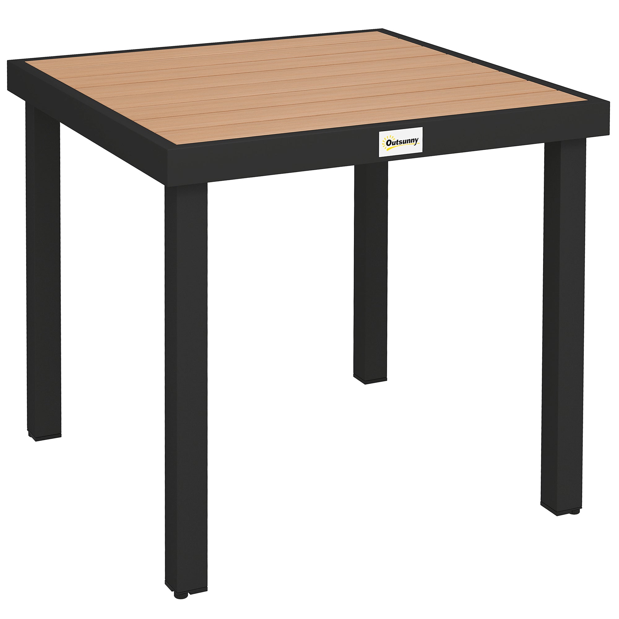 Havebord Plastik 78 78 74 Cm Vejrbestandig Aluminiumsstel Buffetbord Campingbord Til Personer Balkonbord Havebord Udendørs Spisebord Til Haven Terrasse Altan Sort