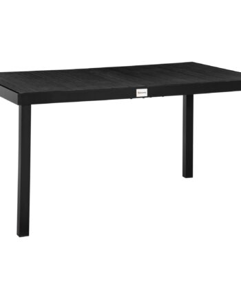 Havebord Til   Personer  Spisebord  Aluminiumsbord  Havemøbler  Loungemøbler  Letplejelig Plastik  Sort  140   90   74 Cm