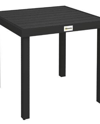 Havebord Til   Personer  Spisebord  Aluminiumsbord  Havemøbler  Loungemøbler  Letplejelig Plastik  Sort  78   78   74 Cm