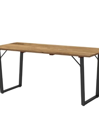 Havebord Træ 175x80 Cm Vejrbestandigt Balkonbord Med Parasolhul Buffetbord Til   Personer Brun