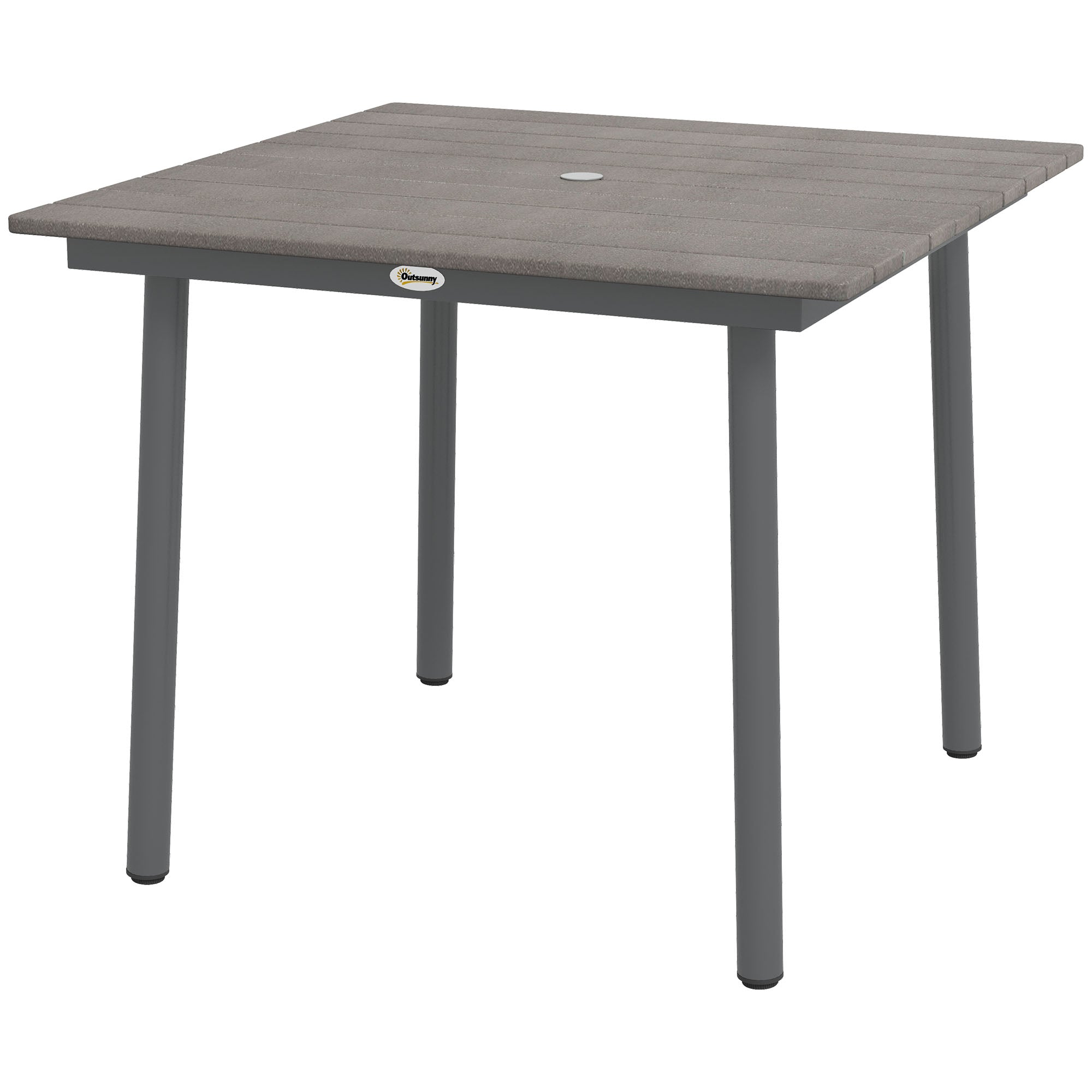 Havebord Udendørs Spisebord Loungebord Vejrbestandig Moderne Design 90 90 75 Cm Mørkegrå