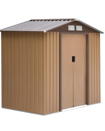 Haveskur Med Skydedøre    13     30     85 Cm  Metal  Gul
