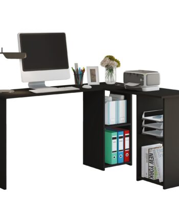 Hjørneskrivebord   Tidløst Design  Sort
