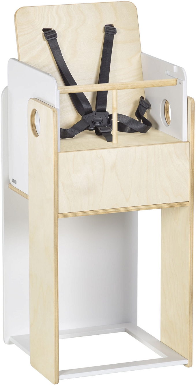 Højstol Til Baby Og Småbørn Kave Home Nuun Læringstårn Og Udviklingsstol E0-krydsfiner Natur H92xb38xl38 Cm