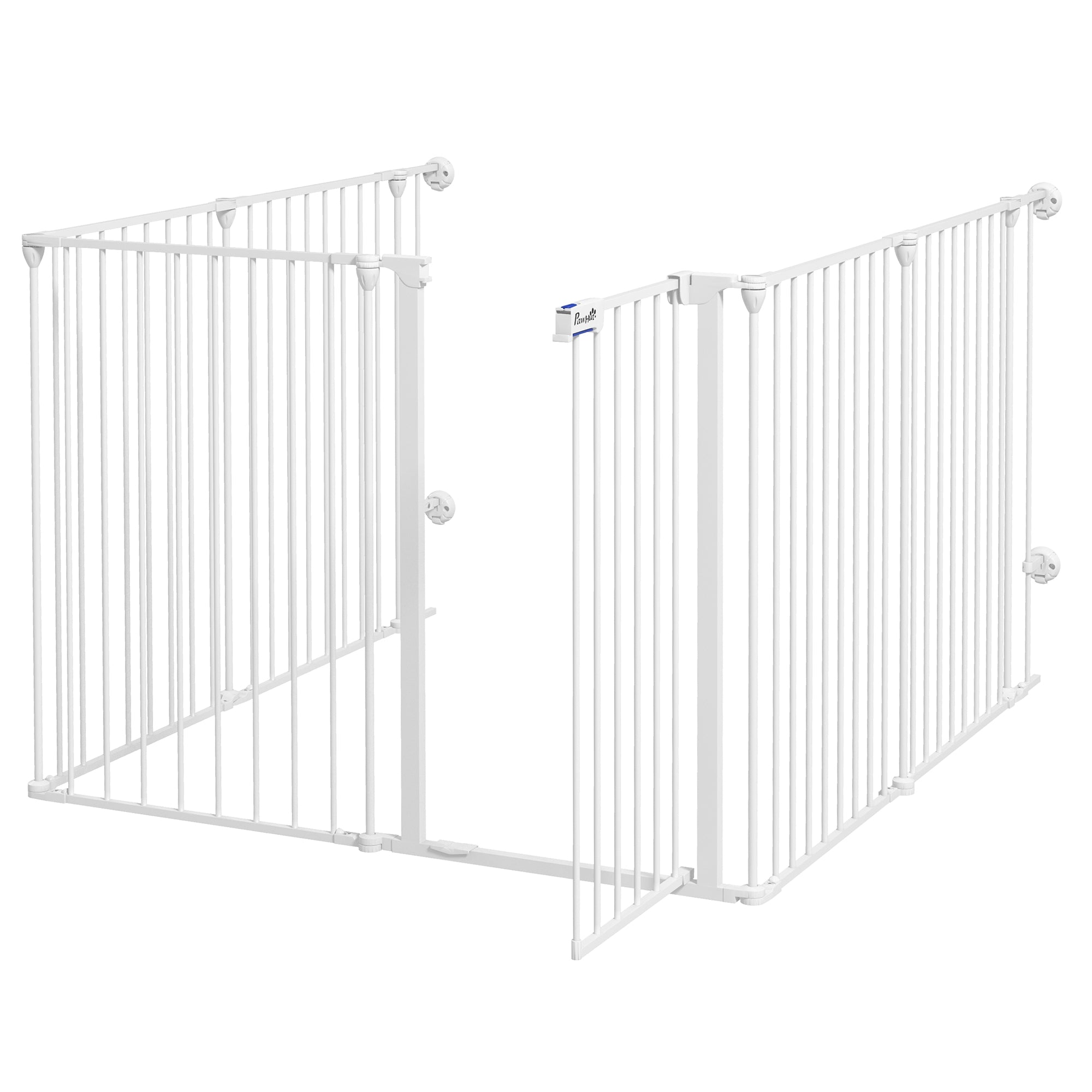 Hvalpekravlegård Modulært Design Foldbar Stålramme Til Indendørs Brug Hvid 90 123 102 Cm