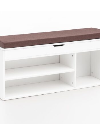 Hvid Garderobe Bænk 104   51   32 Cm