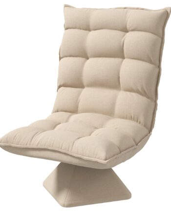 Hvilestol Med Drejefunktion  Linnedlook  62 Cm   70 Cm   95 Cm  Beige