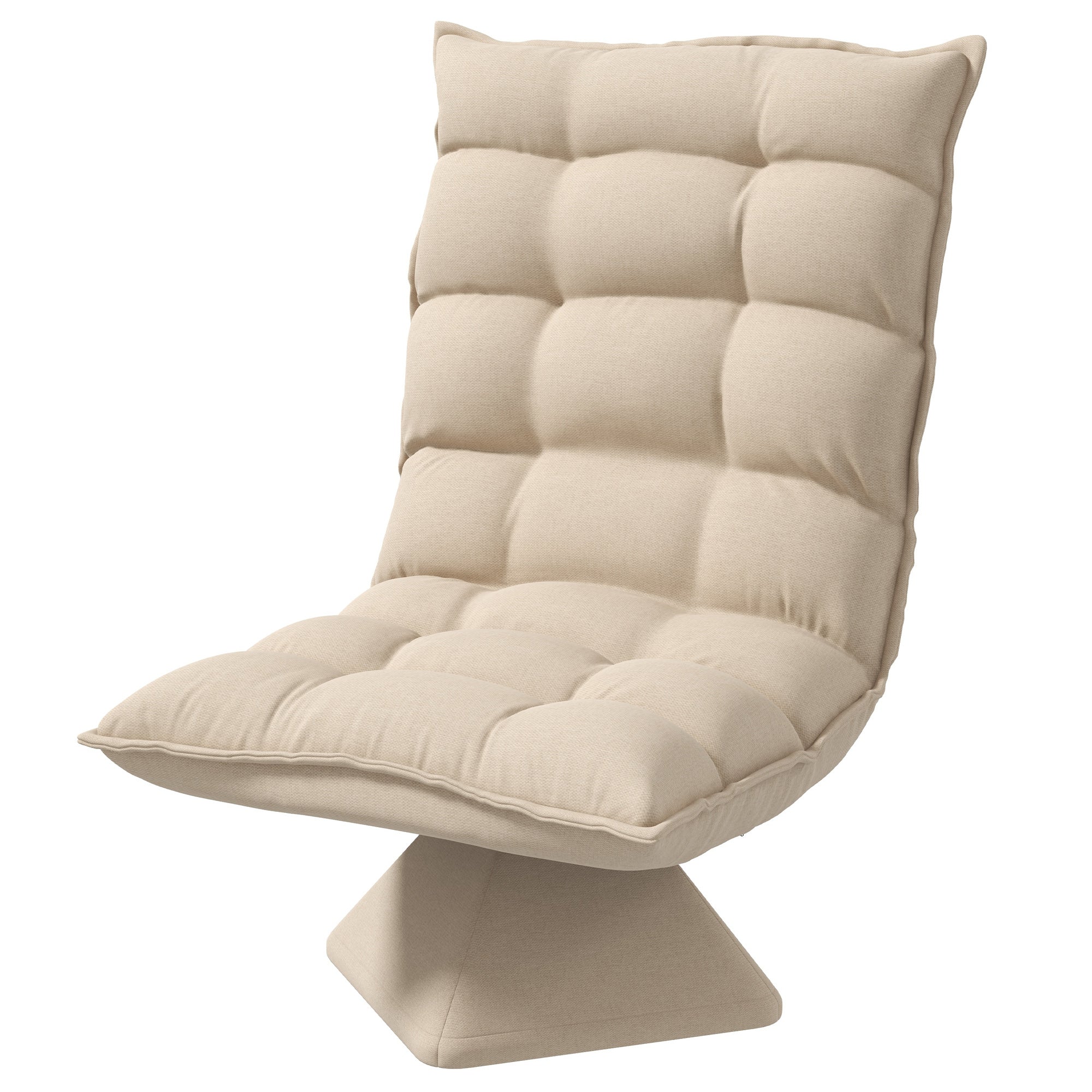 Hvilestol Med Drejefunktion Linnedlook 62 Cm 70 Cm 95 Cm Beige