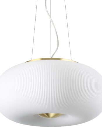 Ideal Lux Arizona Pendel Lampe ø40 Cm Hvid Messing Justerbar Loftlampe Inkl  Gx53 Pære