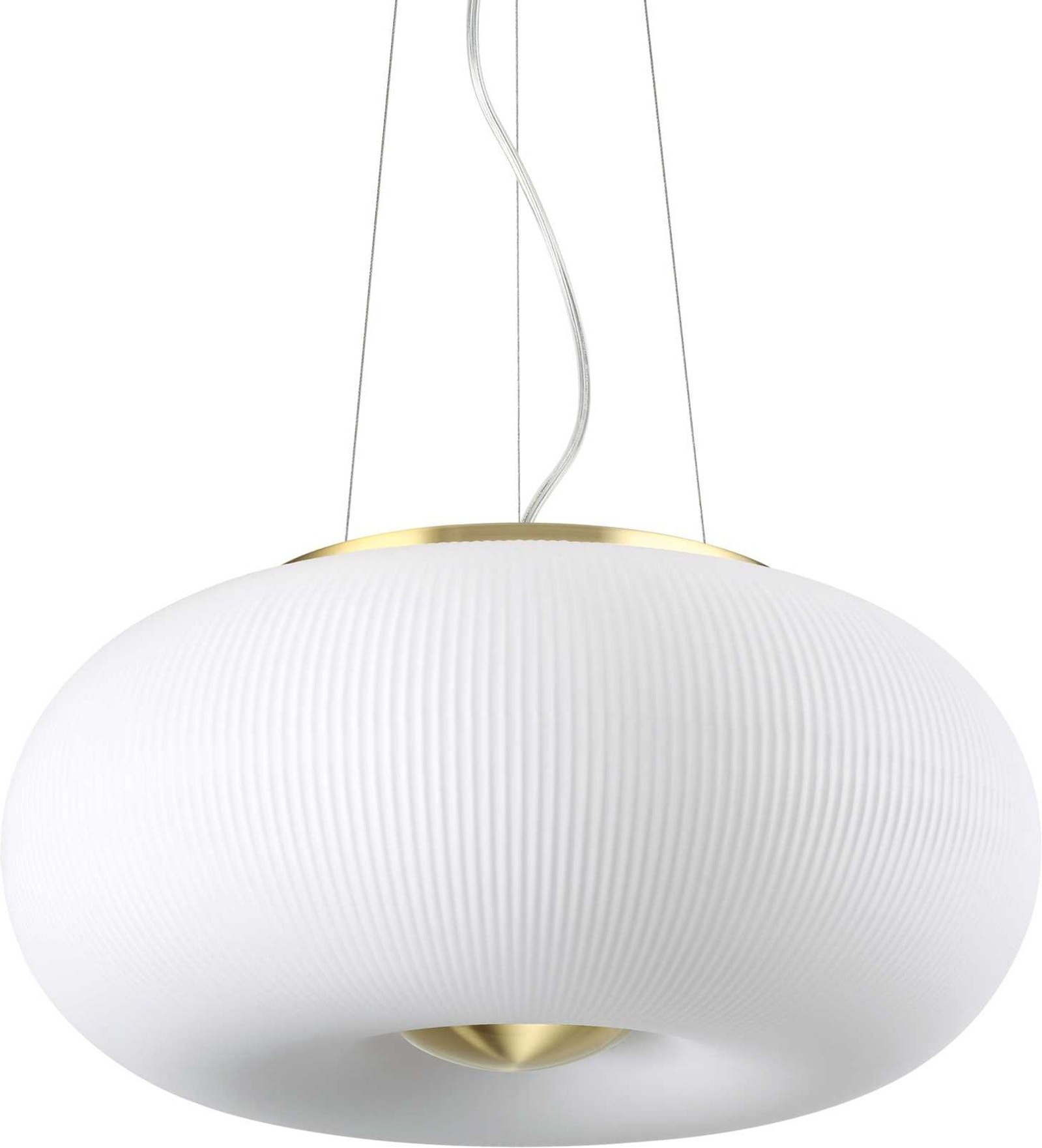 Ideal Lux Arizona Pendel Lampe ø40 Cm Hvid Messing Justerbar Loftlampe Inkl Gx53 Pære