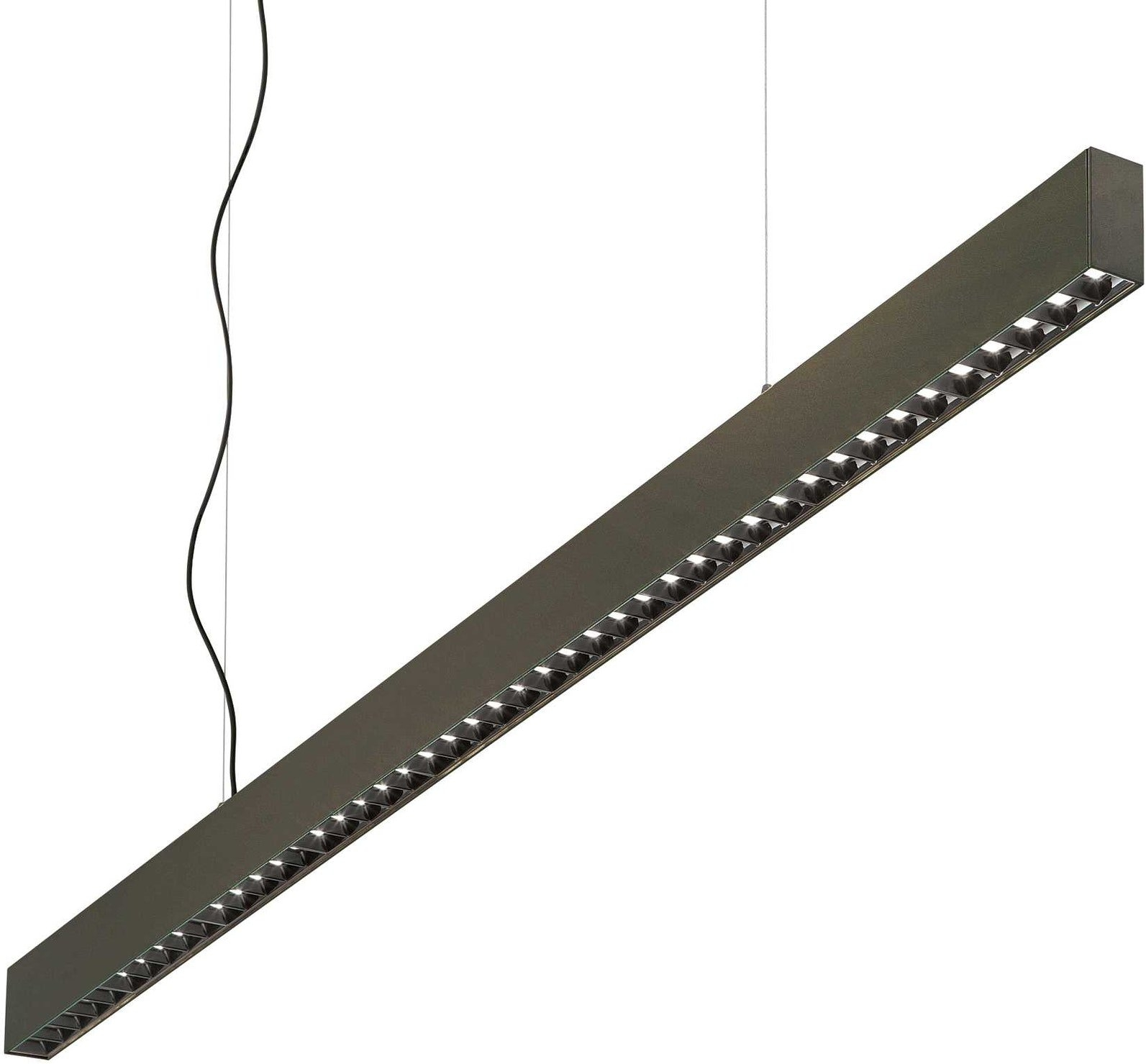 Ideal Lux Office Led-hængelampe Sort 3100 Lm 4000 Justerbar Højde 95 1500 Mm 1200 Mm