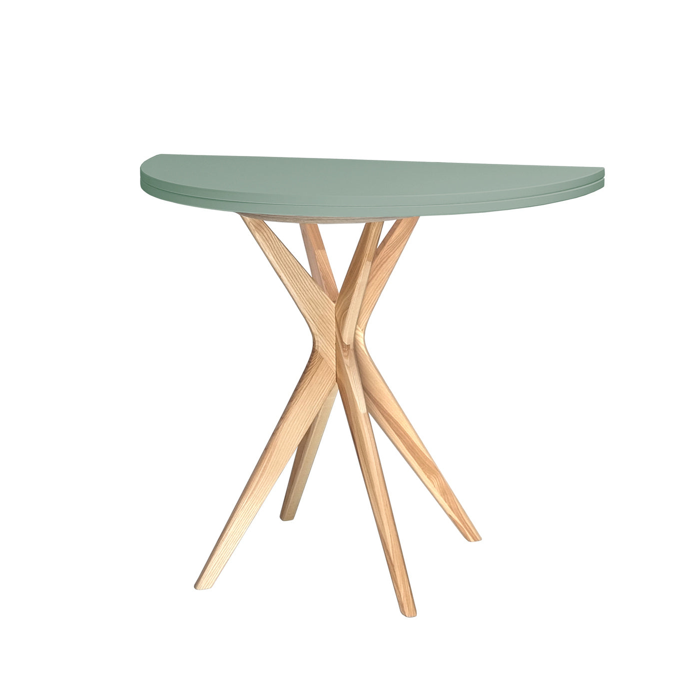 Jubi Halvrundt Udtrækkeligt Bord Diam 90cm Sage Green