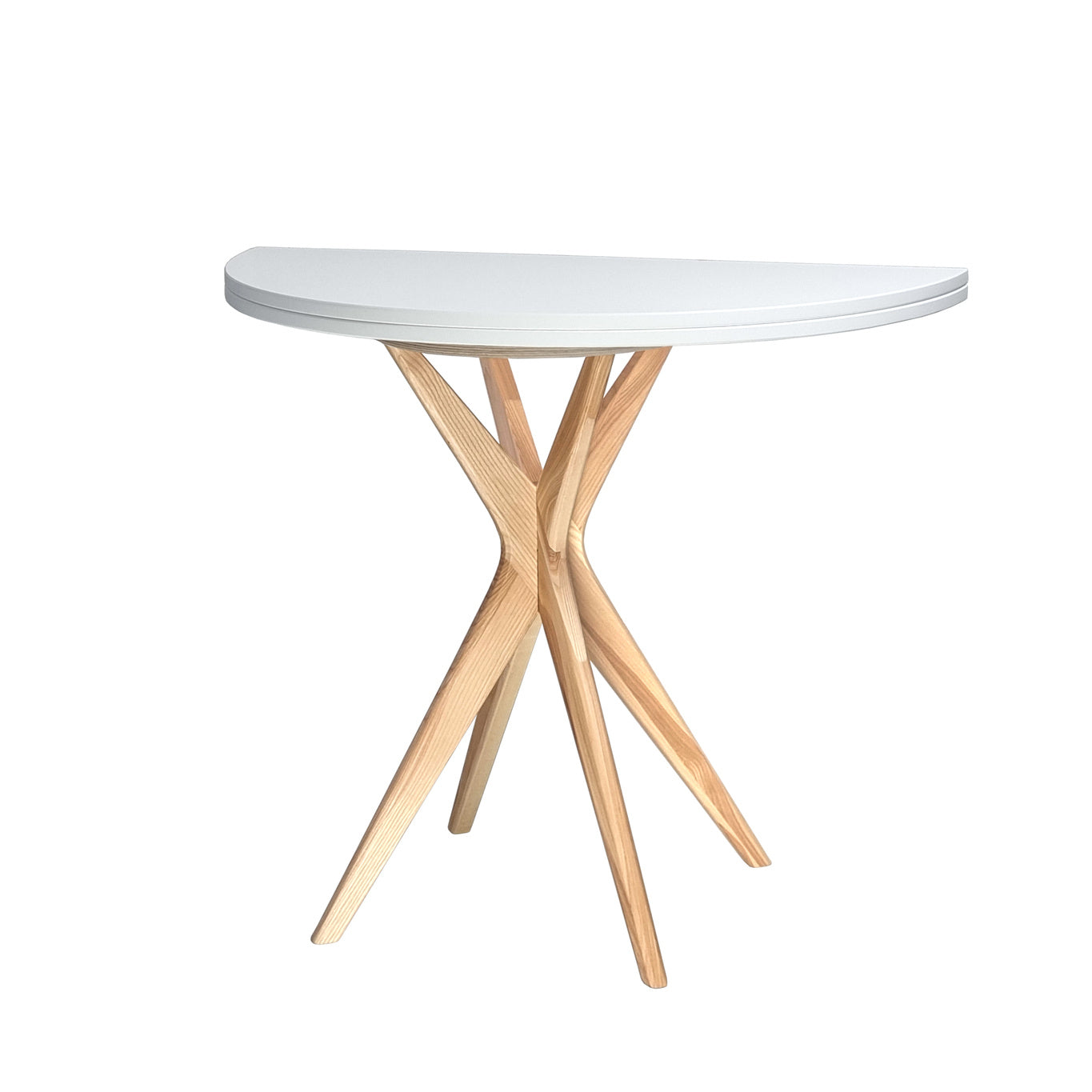 Jubi Halvrundt Udtrækkeligt Bord Diam 90cm White