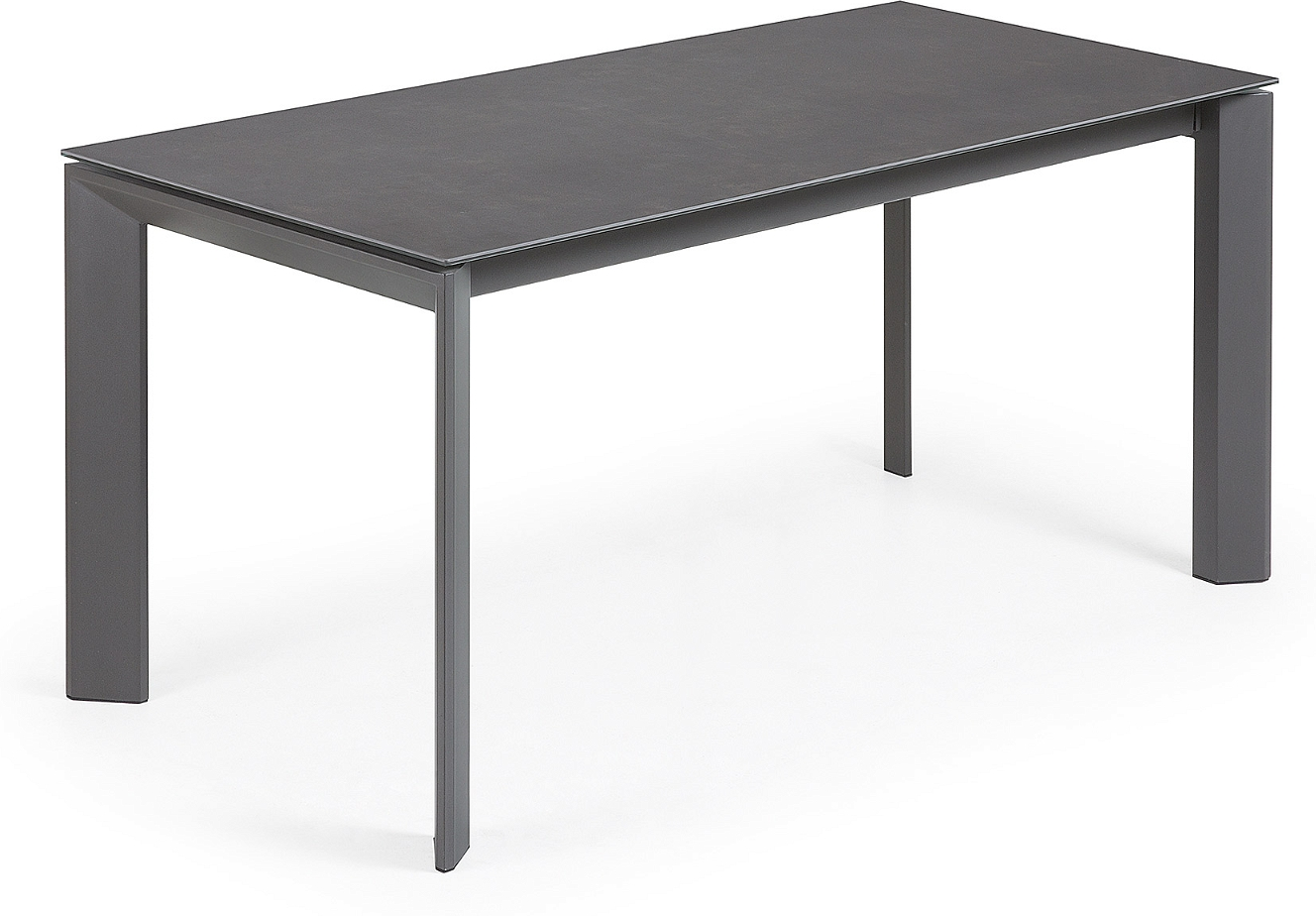 Kave Home Axis Spisebord Med Udtræk Mørkegrå Keramik 160-220 Cm