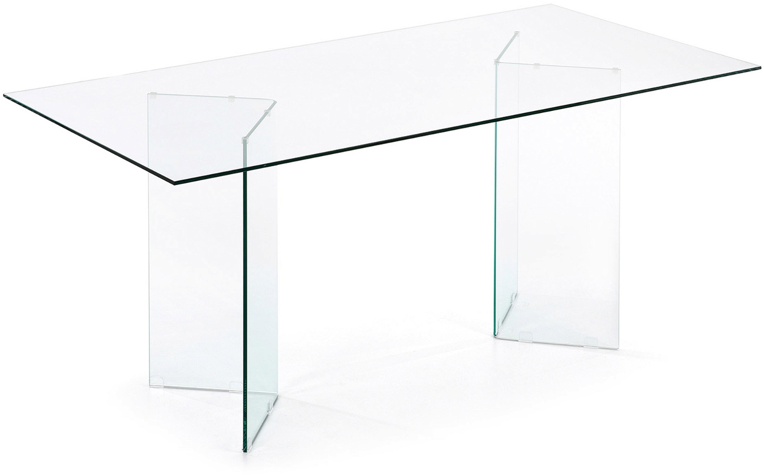Kave Home Burano Spisebord Hærdet Glas Glasbord Til Pers 180x90 Cm