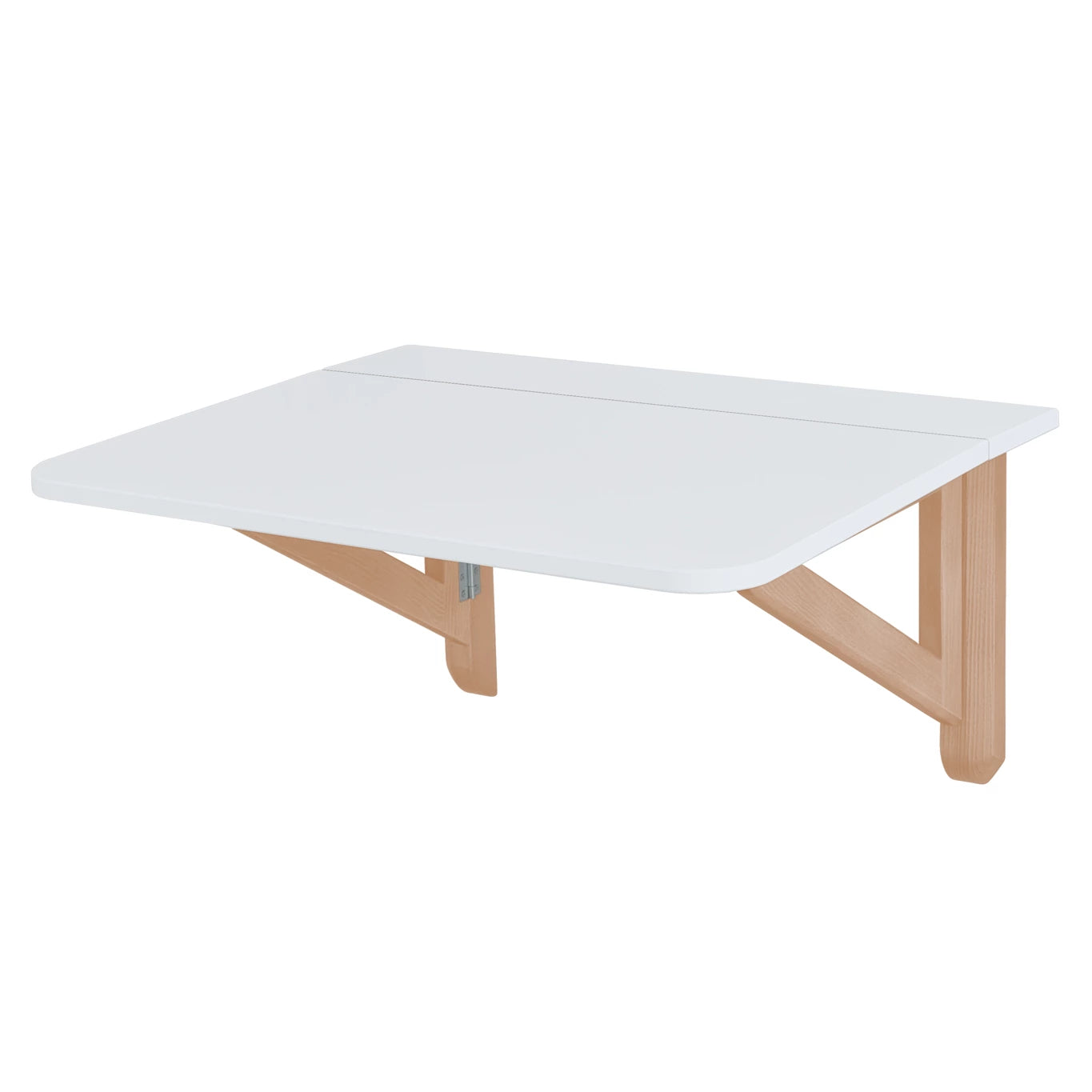 Klapbord Vægbord 60x70cm Hvid Med Aske-farvede Ben