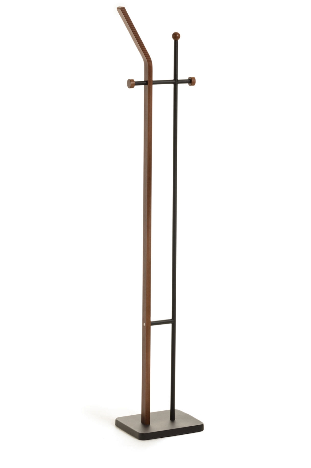 Knagerække Hattehylde Kave Home Magali Moderne Stumtjener Egefiner Metal 172x25x30 Cm Sort Natur