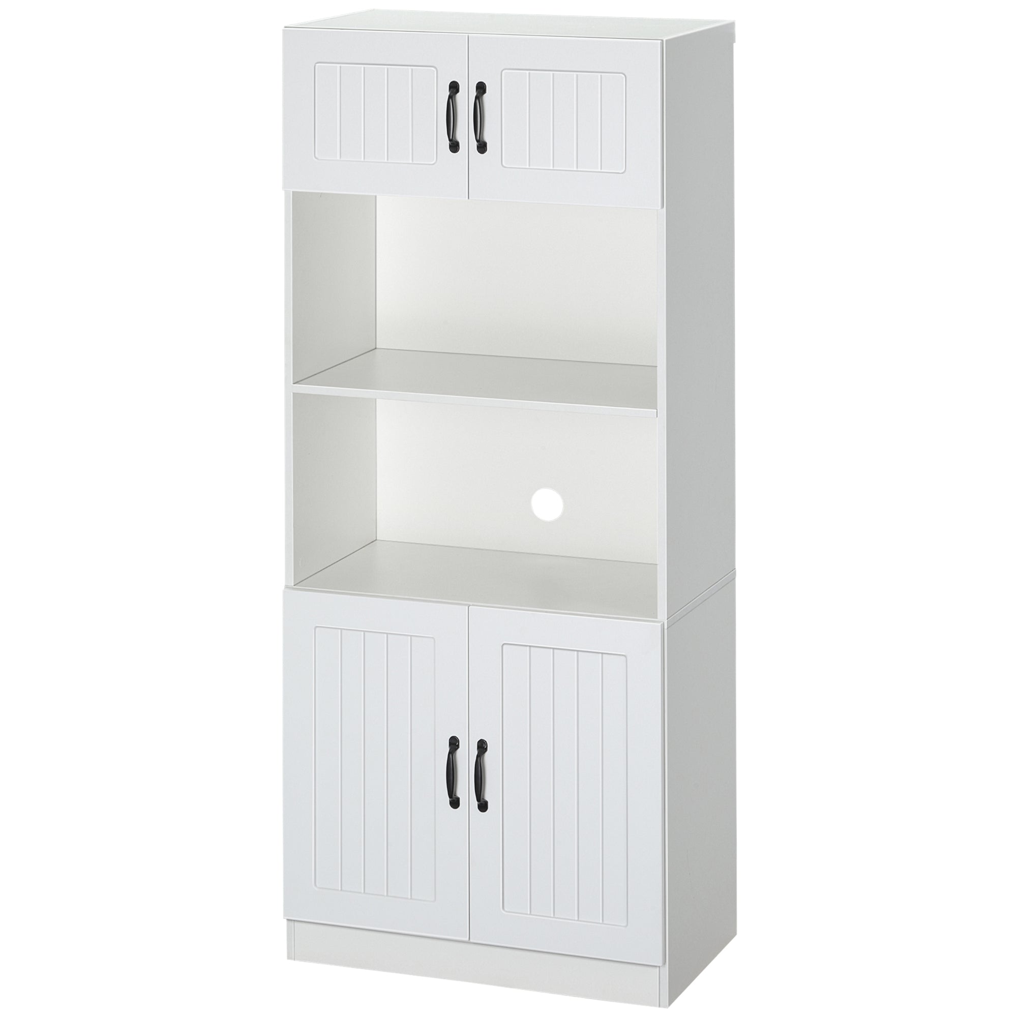 Køkkenskab Køkkenbuffetskab Landlig Stil Skabe Hylder 70 Cm 40 Cm 170 Cm Hvid Sort