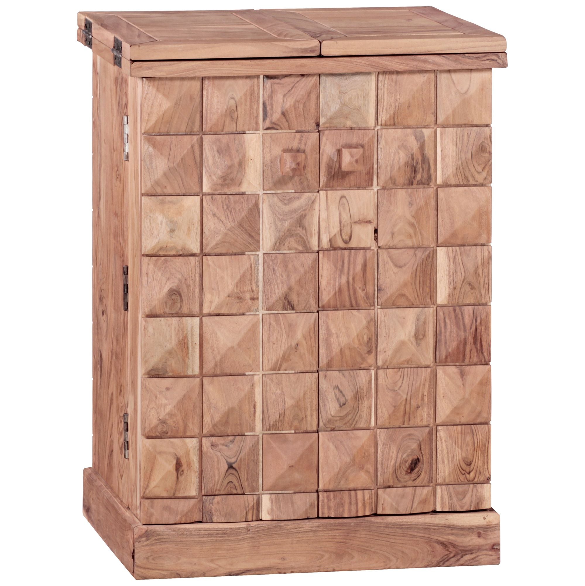 Kommode Massivt Træ 65x91x50 Cm Med Foldbar Vinbar Lille Moderne Bar Barskab Med Døre Med Opbevaringsplads Til Flasker Og Glas