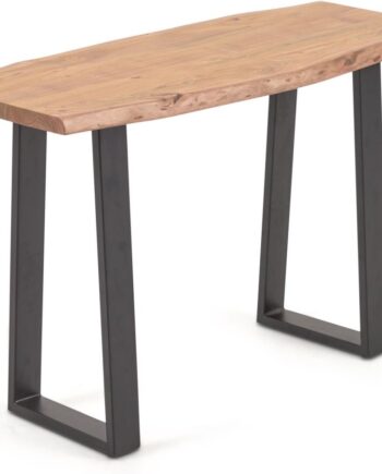 Konsolbord Aflægningsbord Kave Home Alaia Rustikt Massiv Akacietræ Med Sort Metal Natur H75xb35xl115 Cm