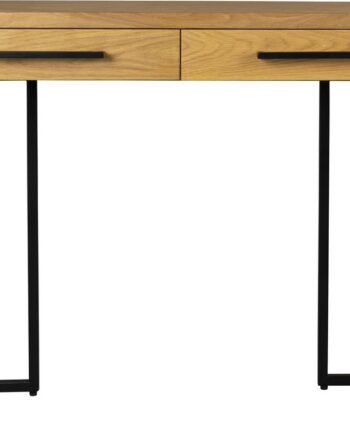 Konsolbord Afsætningsbord Dutchbone Class   Akaciefinér Og Stål  Mørk Sand Med Sort Underdel  120   45   78 Cm