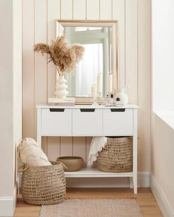 Konsolbord   Skænk   Skandinavisk Design  93x33x79 Cm  Hvid