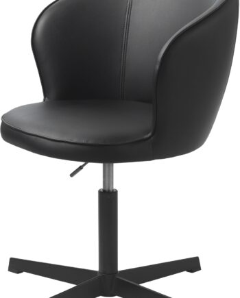 Kontorstol Nordique Design Gain   Ergonomisk Arbejdsstol   Sort Kunstlæder   Metalstel  Justerbar Højde