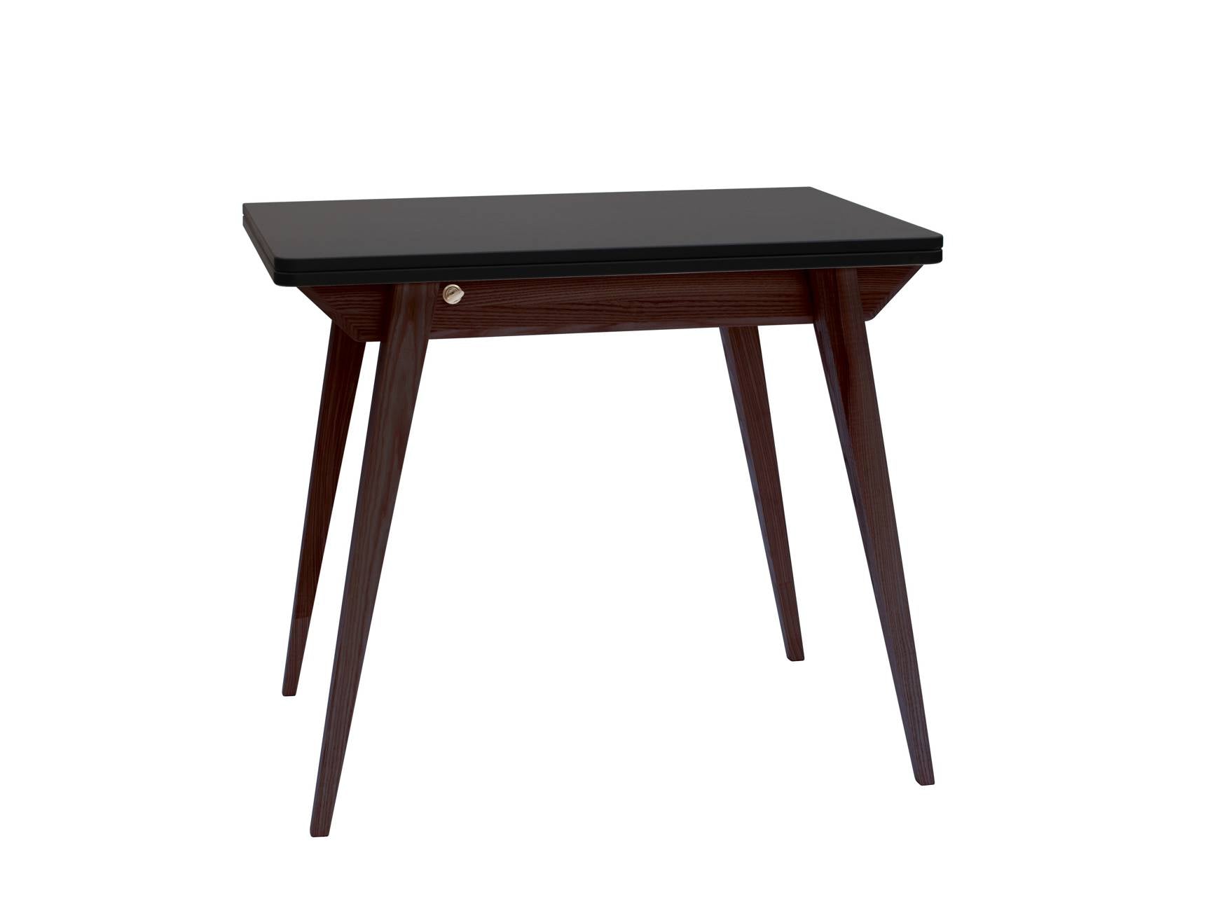 Konvolut Udtrækkeligt Spisebord 90x65cm Sort -mat Valnød