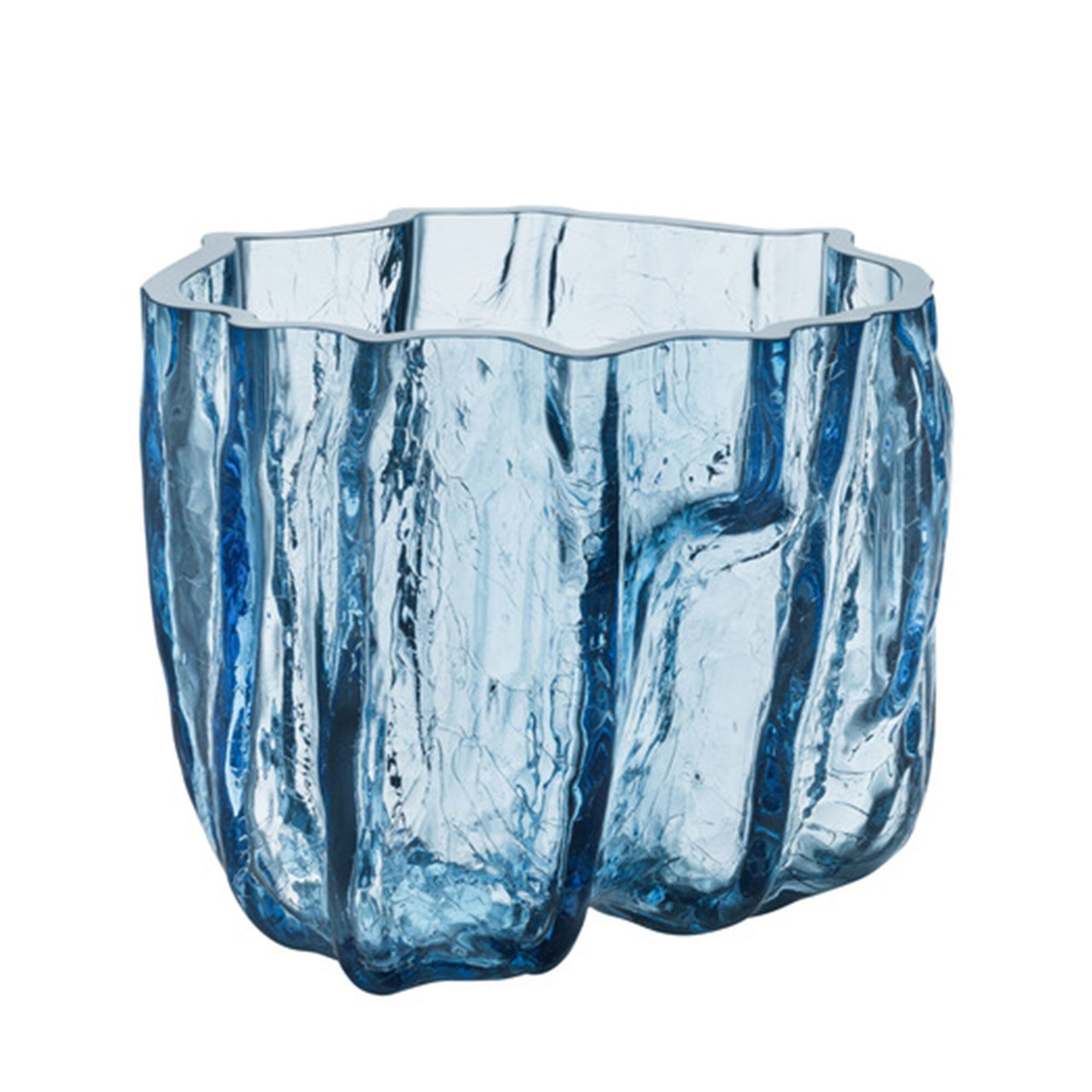Kosta Boda Crackle Vase 175 Mm Circular Glass