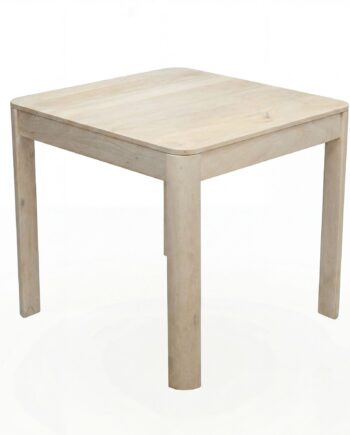 Kvadratisk Spisebord 80x80 Cm   Massivt Mangotræ White Wash   Designbord