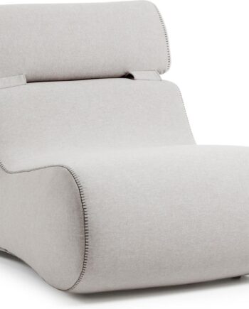 Lænestol Kave Home Club Beige Stof Ergonomisk Pletbestandig Moderne Lounge Stol