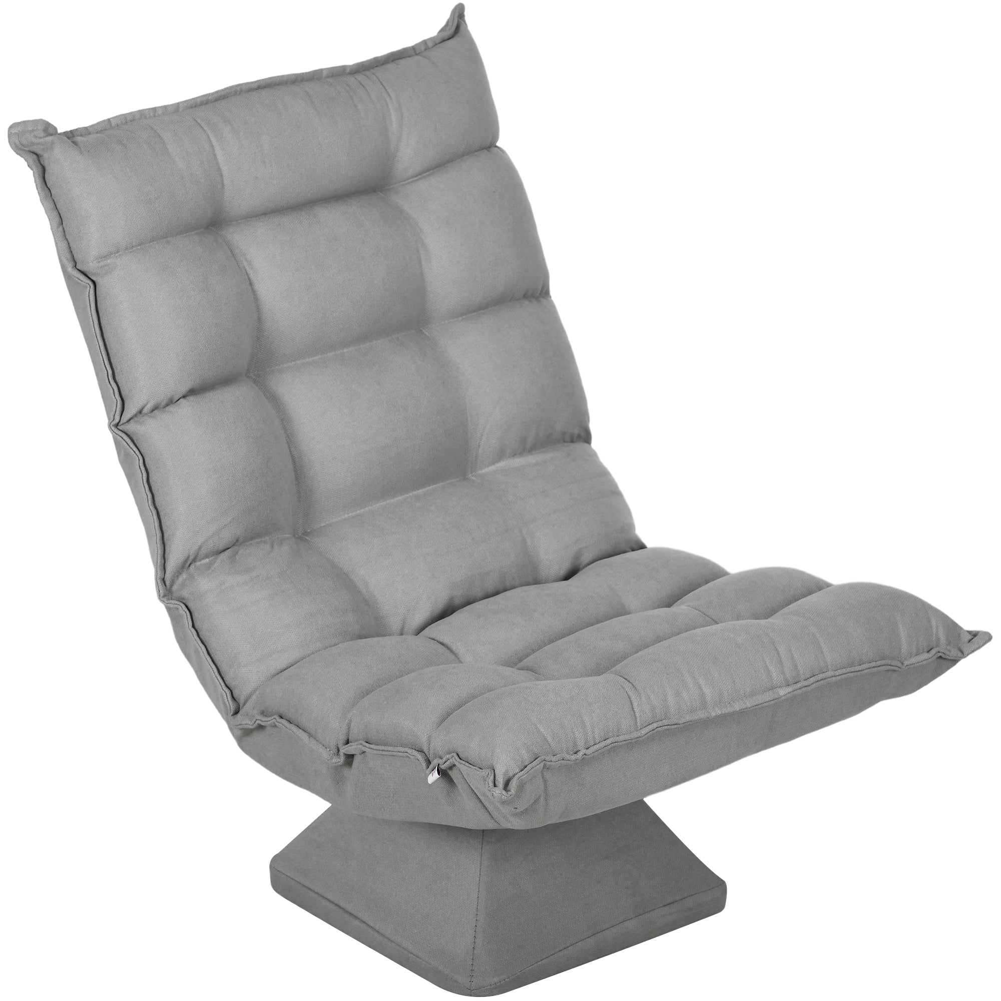 Lænestol Læsestol Drejelig Fløjlslook 62 Cm 70 Cm 95 Cm Lysegrå
